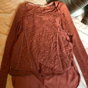 Pink flowy long sleeve